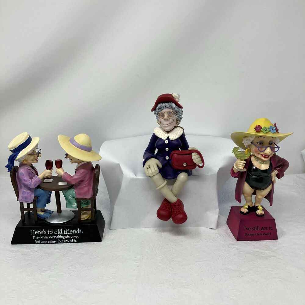 Old Women Figurine Lot BIDDYS Old Friends Westland Still Got It MANNING Born To